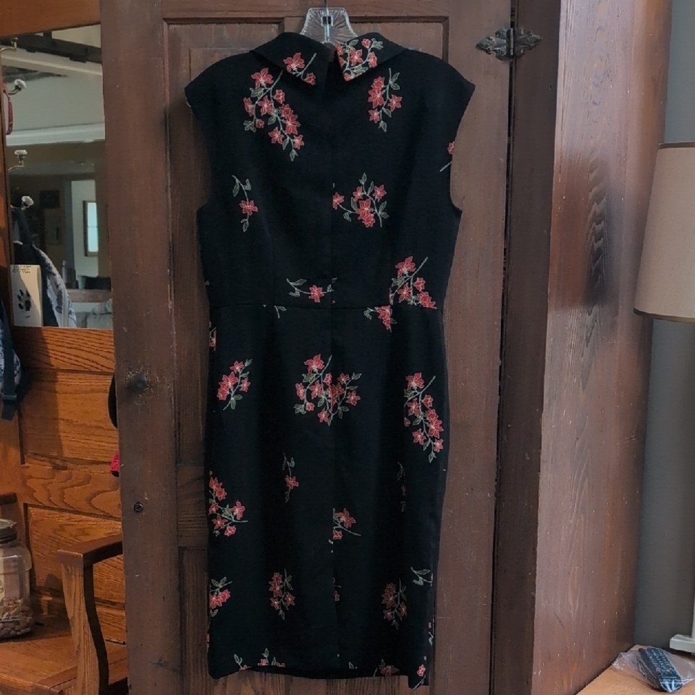 Ann Taylor Factory Vintage Inspired Black Cowl Neck Dress